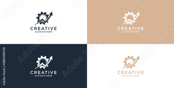 Obraz modern technology icon logo design