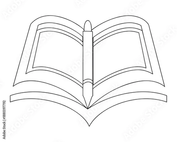 Obraz Education Book Linear Icon art