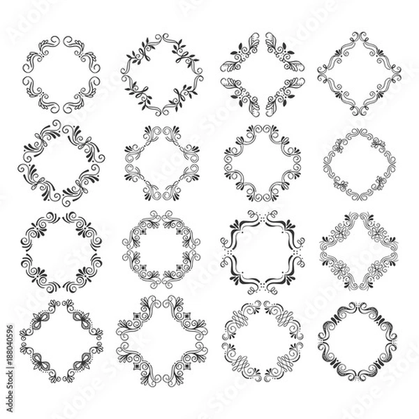 Fototapeta Decorative floral frames