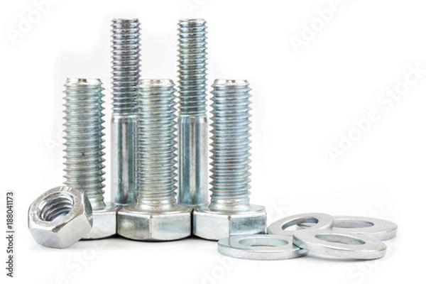Obraz Bolts on white