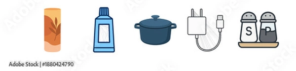 Obraz Kitchen Utensils and Spices.