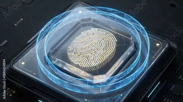 Obraz Abstract cloud computing tech. Safe encrypted storage, personal data protection, verified encription tech. Security protocol wireless file transfer drive service. Global database, online information