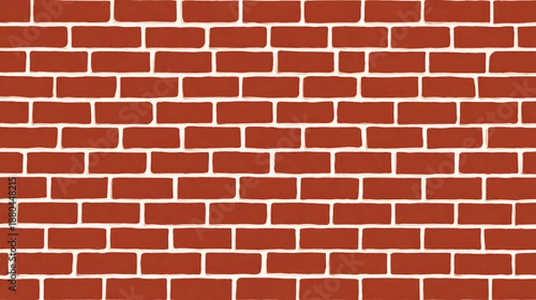 Obraz Rustic Red Brick Wall Seamless Background texture