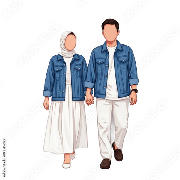 Obraz Couple Holding Hands Walking Together 1.