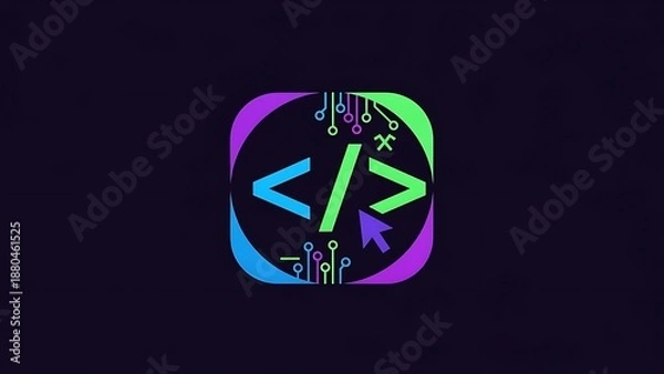 Fototapeta Code symbol icon