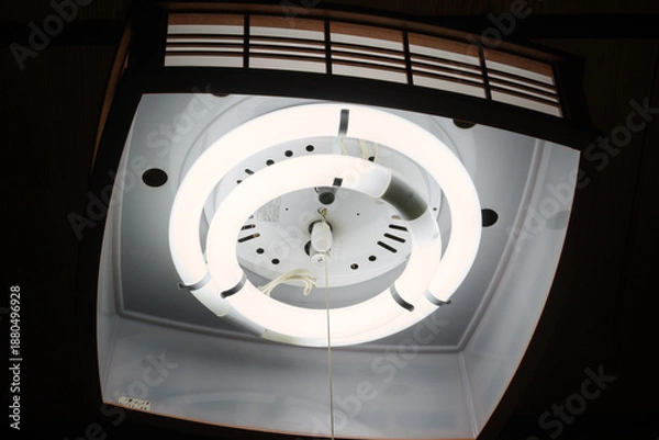 Obraz 蛍光灯を点灯させた室内照明