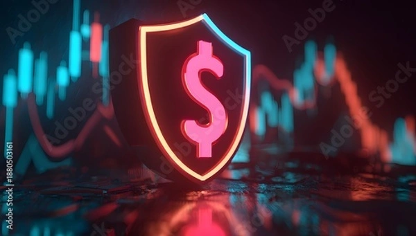 Obraz Financial Security Shield