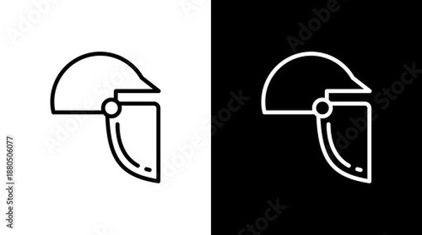 Obraz Face Shield  White Icon Set Design