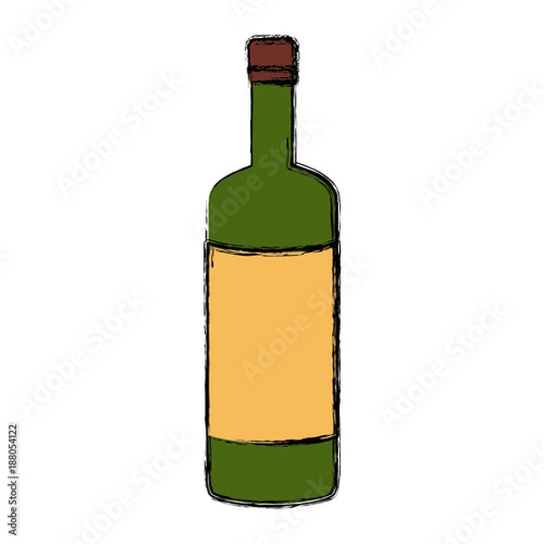 Obraz Wine bottle symbol icon vector illustration graphic design