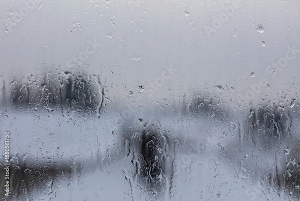 Fototapeta rain drops on the window surface