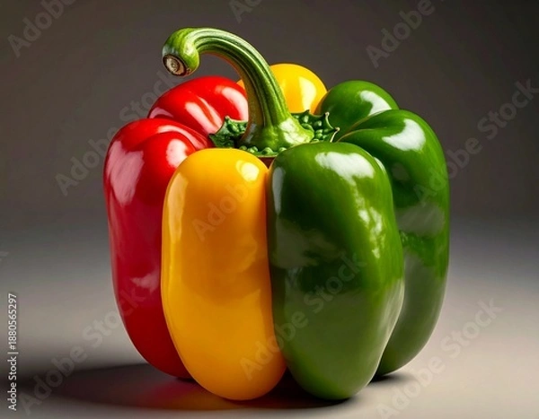 Obraz Tricolor bell pepper pattern close up