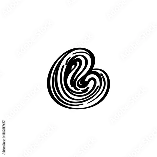 Obraz Bakery hand drawn illustration. Pretzel vector doodle icon