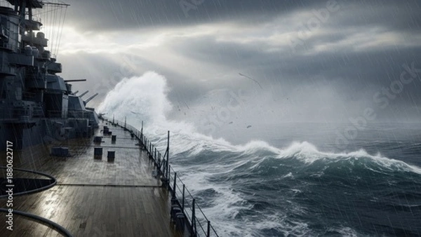 Obraz storm over the sea