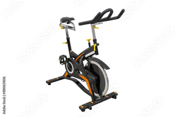 Obraz exercise bike simulator isolated on white background