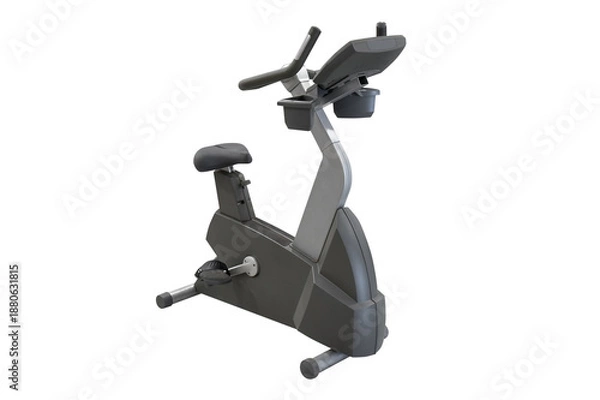Obraz exercise bike simulator isolated on white background