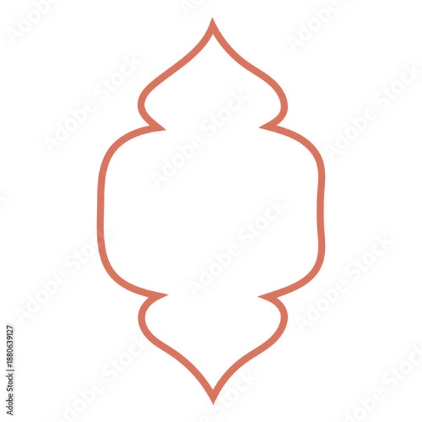 Obraz Terracotta Arabesque Frame Outline