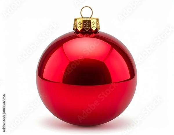 Obraz red christmas ball