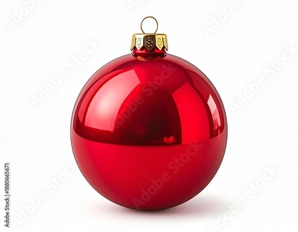 Obraz red christmas ball