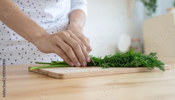 Obraz man cutting vegetables