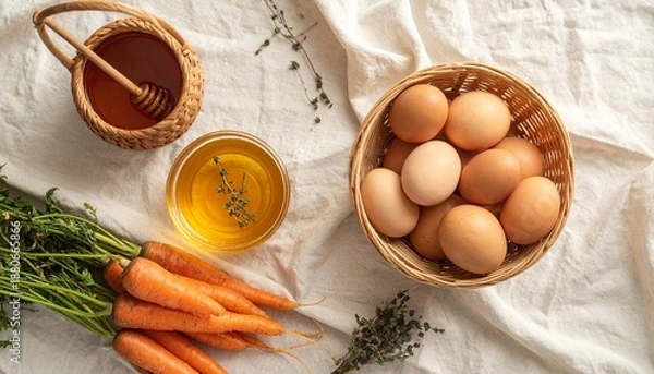 Obraz ingredients for baking