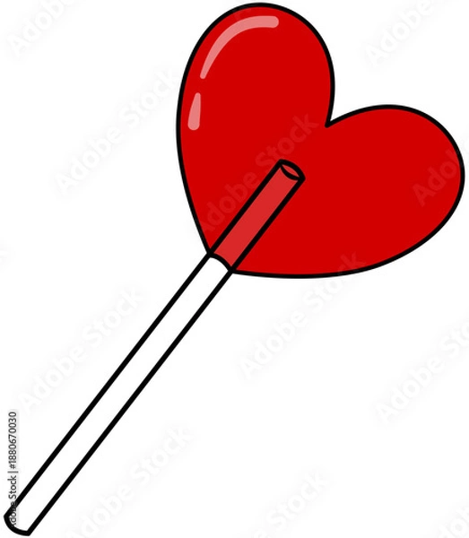 Obraz heart shaped lollipop