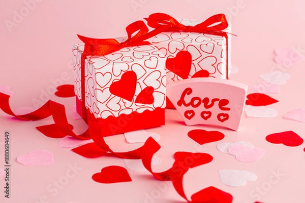 Obraz Valentine's day gift boxes