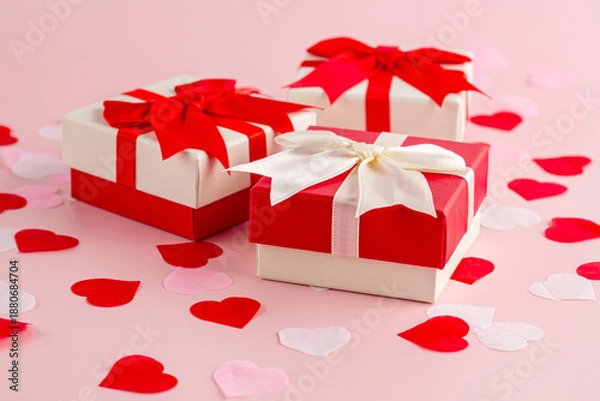 Obraz Valentine's day gift boxes