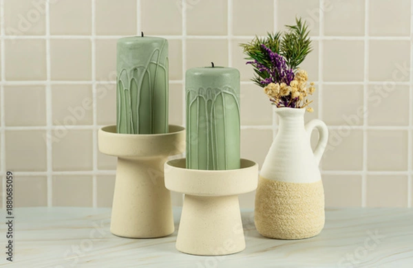 Obraz Candles and vase