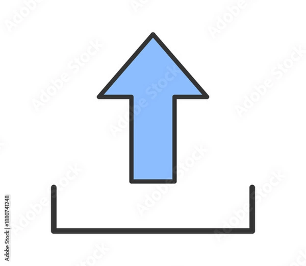 Obraz アップロードのシンプルなアイコンイラスト　ベクター