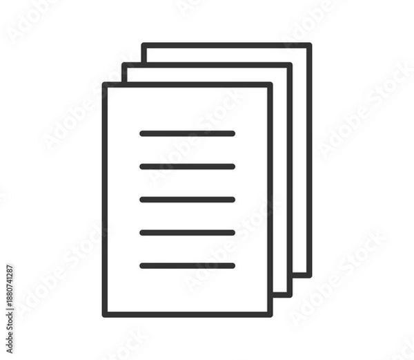 Obraz シンプルな書類のアイコンイラスト　ベクター