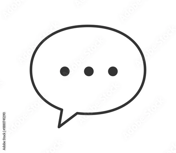 Obraz シンプルなふきだしと点のアイコンイラスト　ベクター