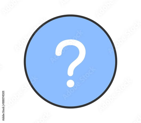 Obraz 円形にハテナマークのアイコンイラスト　ベクター