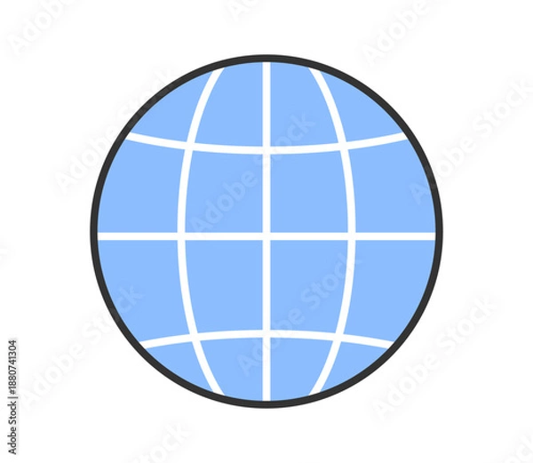 Obraz シンプルな地球のアイコンイラスト　ベクター