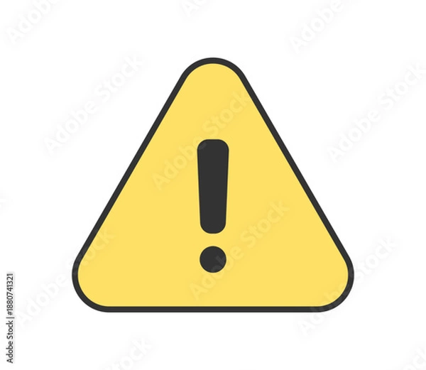 Obraz 黄色い警告マークのアイコンイラスト　ベクター