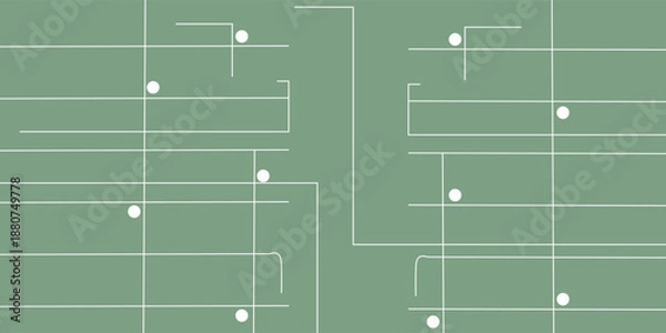 Obraz Mid Century Linen Seamless Pattern with Lines and Dots