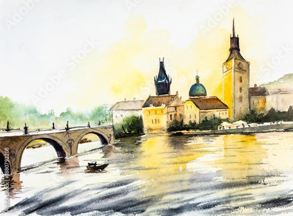 Obraz Ancient bridge over the Tiber