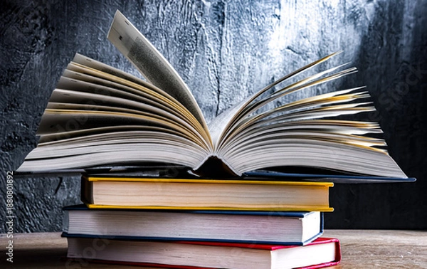 Obraz Composition with an open book