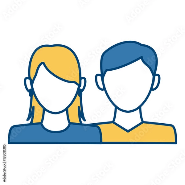 Fototapeta Avatar couple symbol icon vector illustration graphic design