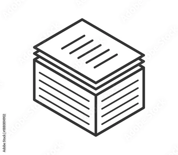 Obraz 山積みにされた大量の書類のイラスト　ベクター