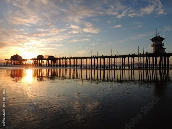 Obraz sunset at the pier