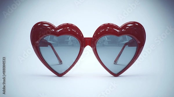 Obraz Heart-shaped sunglasses isolated 