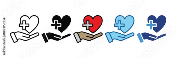 Fototapeta Therapy  Icon Set Multiple Style Collection