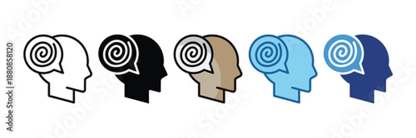 Obraz Psychosis  Icon Set Multiple Style Collection