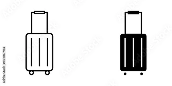 Obraz suitcase simple Set icon on white background