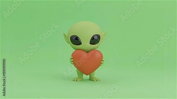 Obraz Adorable 3D alien illustrations.