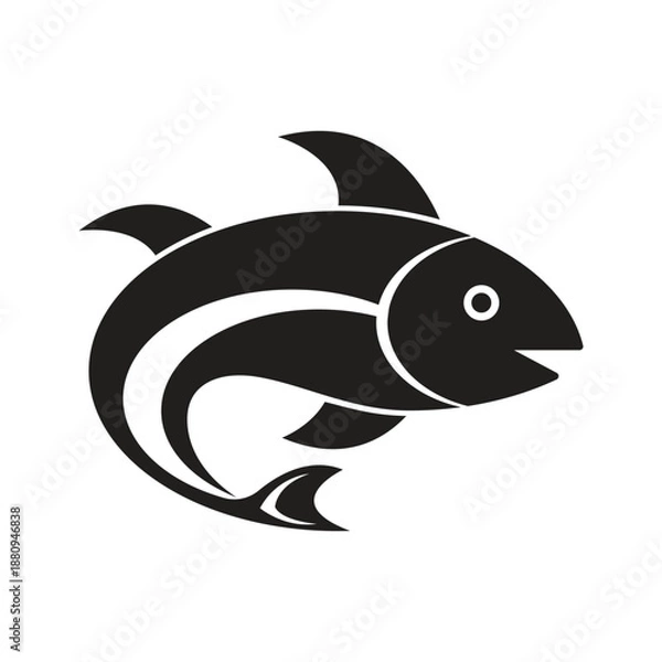 Fototapeta fish logo icon
