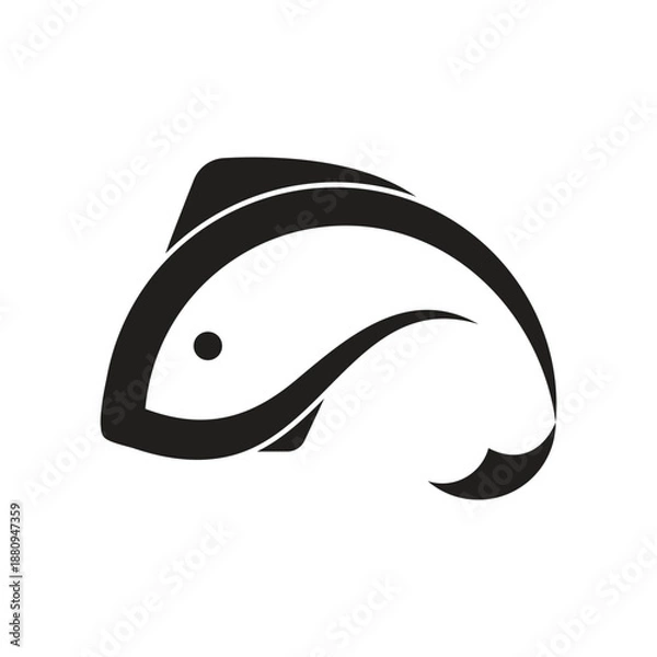 Fototapeta fish logo icon