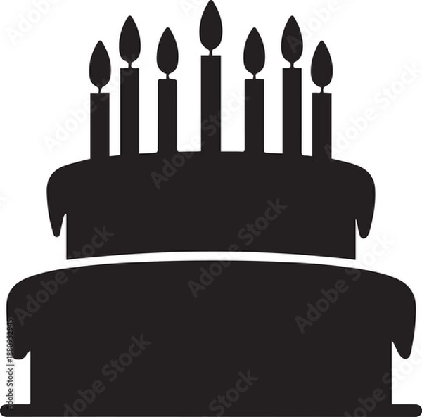 Obraz Birthday cake icon