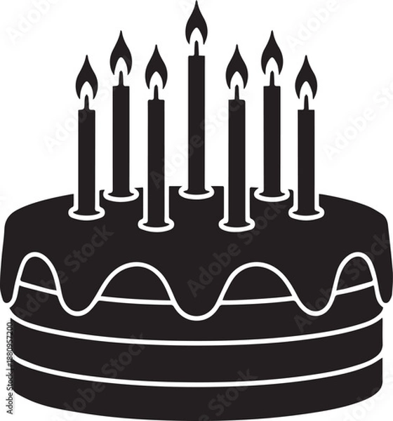 Obraz Birthday cake icon