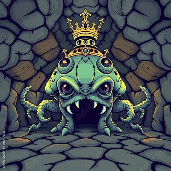 Obraz green dragon head